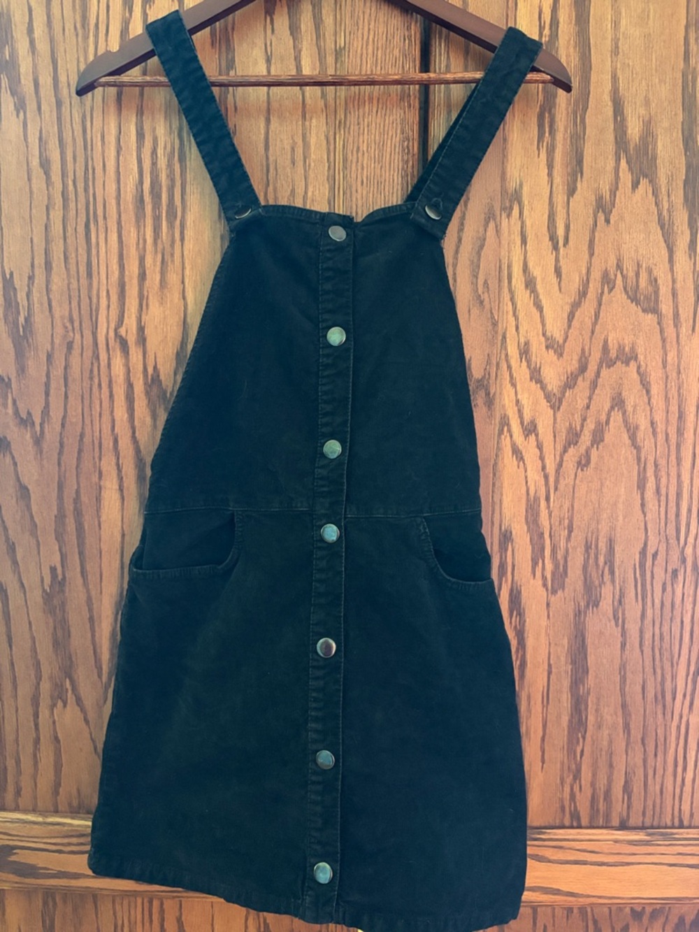 Zara Black Corduroy overall dress